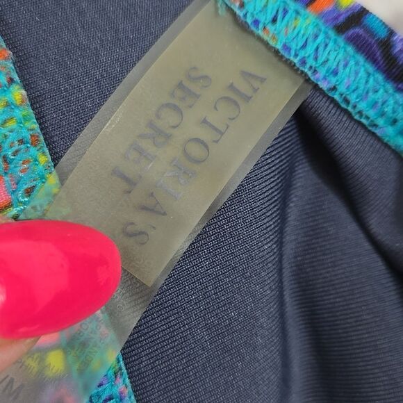 Victoria's Secret Swimwear Bikini Brief Bottom Moderate Coverage Paisley Print M - Picture 4 of 8